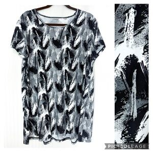 Calypsa by Modli Short Sleeve Swim Top Size 3X